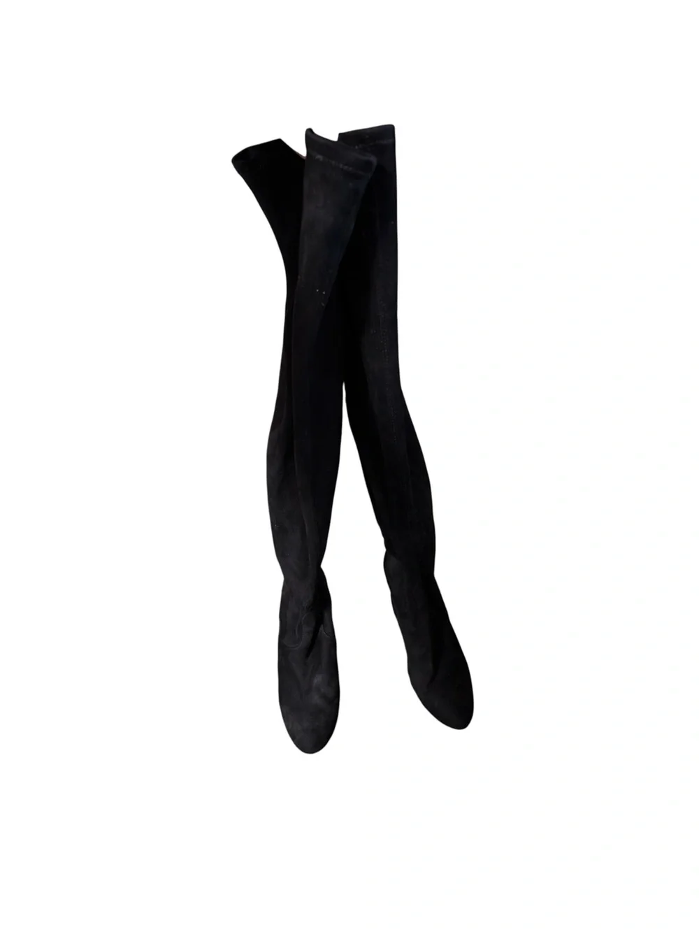 Steve Madden Black Over-the-Knee Stretch Boots Block Heel Women’s Size 8.5